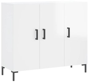 828110 vidaXL Servantă, alb extralucios, 90x34x80 cm, lemn compozit