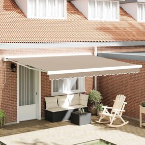 Marchiza retractabilă automată vidaXL Bej 400x300 cm