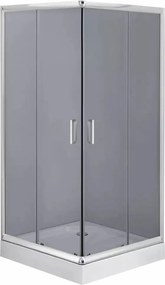 Cabina de dus patrata Deante Funkia cu usi culisante 80x80cm finisaj crom lucios