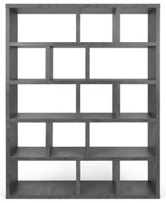 Bibliotecă gri cu aspect de beton 150x198 cm Berlin – TemaHome
