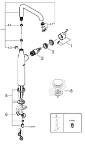 GROHE 32901GL1 - Baterie pentru lavoar ESSENCE XL, finisaj auriu