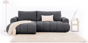 Colțar extensibil pentru dormit Lutario Mini stânga - chenille gri Vibe 95