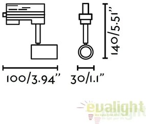 Spot alb directionabil pe sina, PLOT 64202
