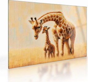 Tablou pe sticlă - Girafe (70x50 cm)
