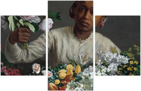 Tablou - Frédéric Bazille, Young Woman with Peonies, reproducere (90x60 cm)