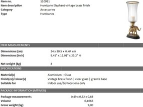 Suport lumanare design LUX Elephant 110091 HZ