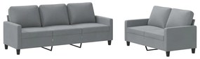 3201460 vidaXL Set de canapele cu perne, 2 piese, gri deschis, textil