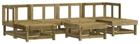 3186353 vidaXL Set mobilier de grădină, 7 piese, lemn de pin tratat