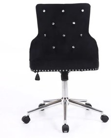 HR654CK Scaun Catifea Negru