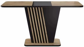 Masa extensibila Nevio stejar artizan/negru L125-170 cm