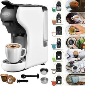 La mâna a doua: Espressor cafea macinata si capsule 9 in 1 Camry CR 4414, 3000W, 19 bar, Negru/Alb