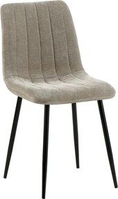 Scaun JET, grej/negru, stofa clasica/metal, 44x54x88 cm
