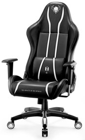 Scaun gaming Diablo X-One 2.0 King Size: negru-alb