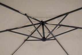 Umbrela de gradina bej din poliester si metal, ∅ 300 cm, Tropea Bizzotto