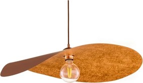 Lustră suspendată pe cablu LEAF 1xE27/15W/230V maro/cupru