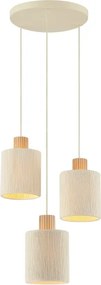 Brilliant - Lustră suspendată pe cablu ARLO 3xE27/20W/230V, diam. 40 cm, crem