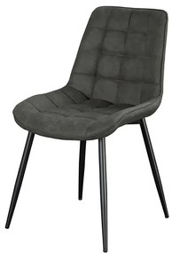 Set de 4 scaune ROADSTAR microfibra gri inchis