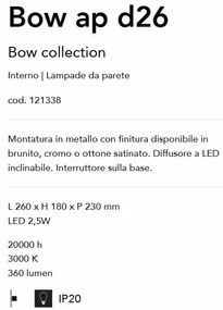 Aplica de perete LED Bow ap d26 BRUNITO
