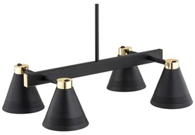 Lustră pe tijă AVALONE 4xE27/15W/230V neagră/aurie Argon 1774