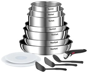 Set de vase pentru gătit 13 buc. din oțel inoxidabil INGENIO Emotion L897DS04 – Tefal