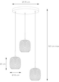 Lucide 03433/03/02 - Lustră pe cablu AGATHA 3xE27/40W/230V