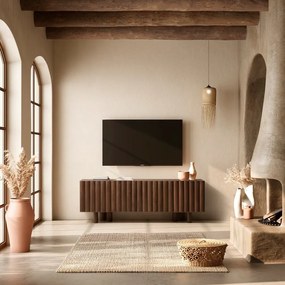 Comodă TV maro din lemn de mango 160x55x40 cm Tamira – MOME
