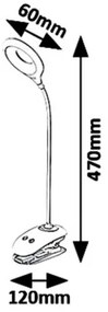 Rabalux 6448 - LED Lampă de masă cu clips HARRIS LED/4W