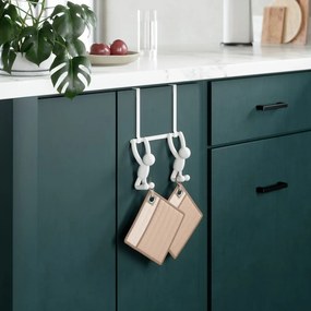 Cuier de ușă alb din plastic 22 cm Buddy – Umbra