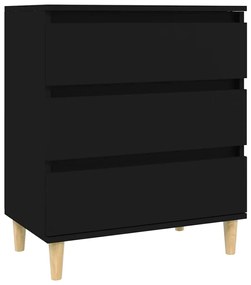 823041 vidaXL Servantă, negru, 60x35x70 cm, lemn prelucrat