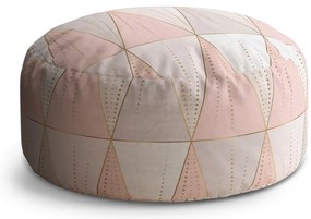 Taburet Circle piramide roz-gri, roz / gri