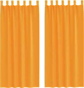 vidaXL Perdele Voile cu Bucle 2 buc Portocaliu 140x225 cm