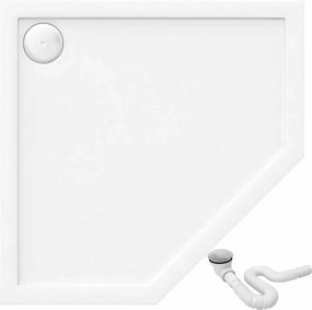 Cadita dus Rea Diamond 90x90 cm alb