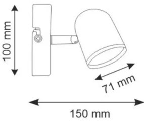 Spot LED de perete RAWI LED/4,2W/230V negru