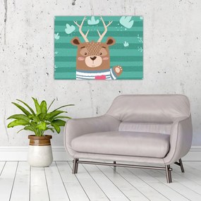 Tablou pe sticlă - Cerbul mic (70x50 cm)