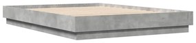 3209852 vidaXL Cadru de pat, gri beton, 150x200 cm, lemn prelucrat