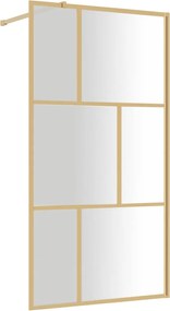 vidaXL Paravan de duș walk-in auriu 115x195 cm sticlă ESG transparentă