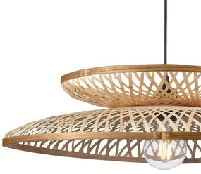 Lustră pe cablu BALI 1xE27/20W/230V d. 60 cm bambus