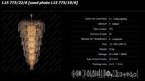 Candelabru, Lustra casa scarii cristal Bohemia, diametru 100cm