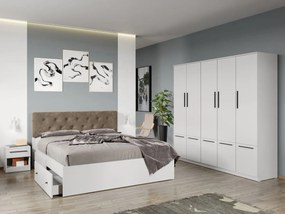 Set mobila dormitor 4 piese Alb Levi C10