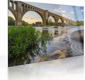 Tablou pe sticlă - Podul de cale ferată Richmond (70x50 cm)