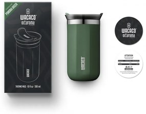 Cana termos Wacaco Octaroma Lungo Pomona Green, 300ml, Izolata in vid, Pereti dubli, Fara BPA, Verde