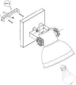 Eglo 49648 - Lampă spot BARNSTAPLE 1xE27/40W/230V
