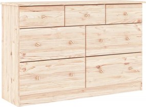 vidaXL Comodă cu sertare ALTA, 112x35x73 cm, lemn masiv de pin