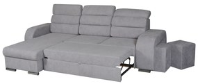 Canapea universală, material textil, gri, LESAT ROH UNI