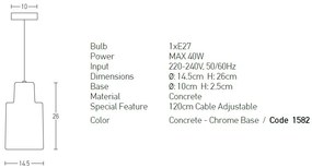 Pendul din beton design modern Musa