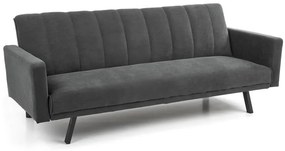 Canapea extensibila Armando velvet gri – H78 cm