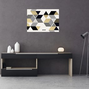 Tablou pe sticlă - Forme geometrice N⁰1 (70x50 cm)