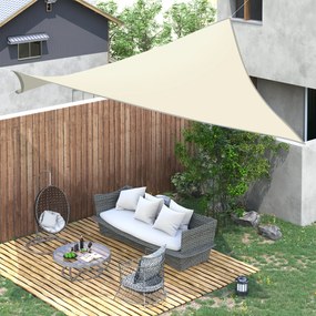 Outsunny Voal de umbra pătrat 3x3m material pentru exterior protecție anti-UV, pentru grădină terasă exterior patio piscină balcon, crem | Aosom Romania