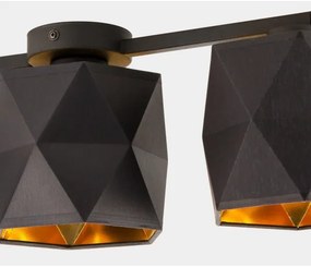 Lustră aplicată SIRO 3xE27/15W/230V neagră/aurie