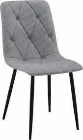 Scaun gri LIBRA PLATINUM GREY cu picioare negre